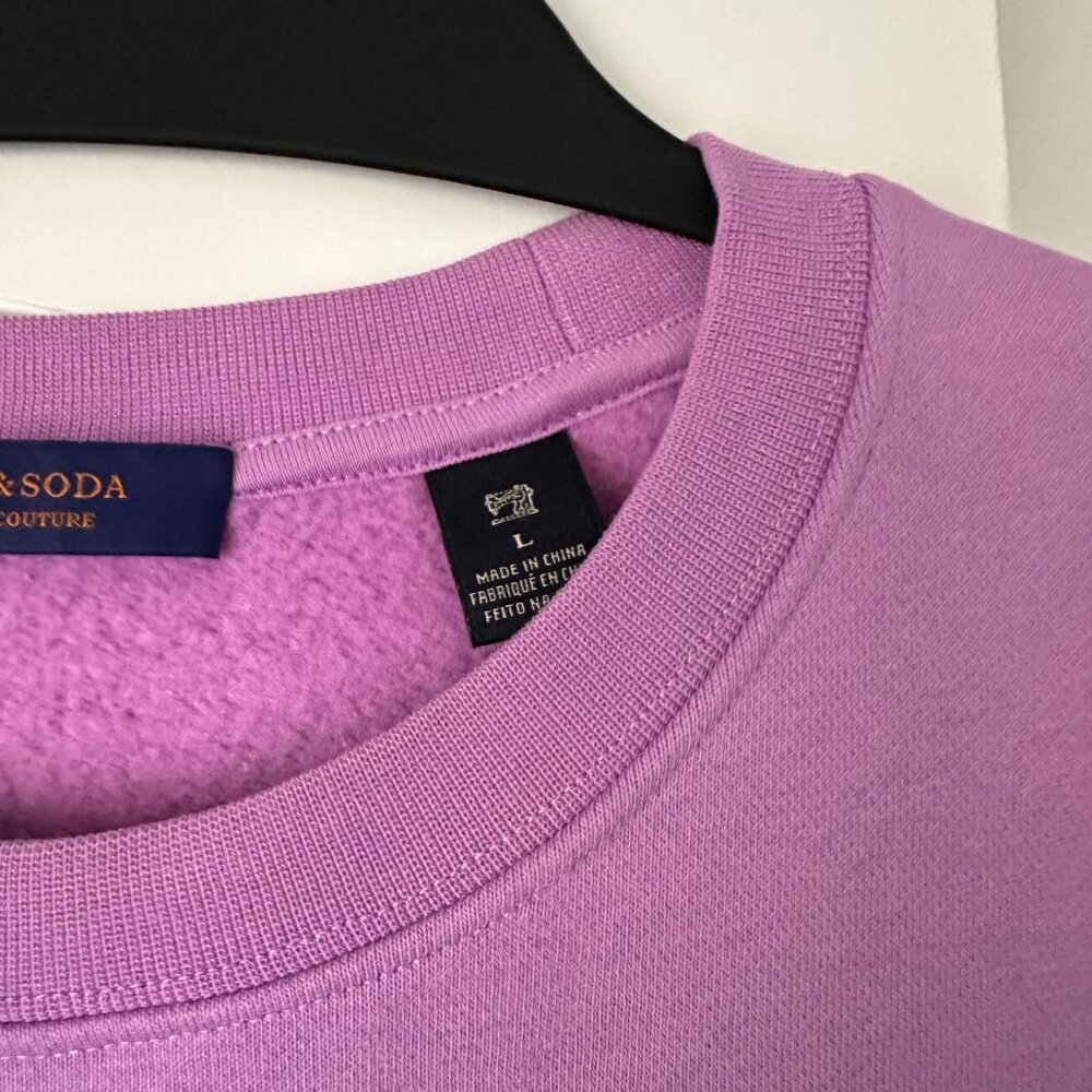 Scotch & Soda Classic Sweat With Logo Chest Artwork - Purple Size L - Picture 4 of 8
